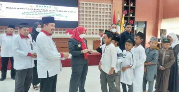 Pemkot Bandar Lampung dan Baznas Santuni Anak Yatim Dan Kaum Duafa