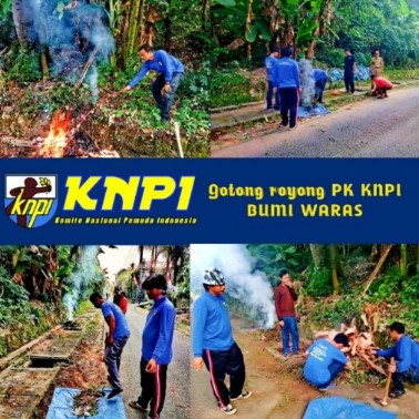 Sambut Kemerdekaan RI, PK KNPI Bumi Waras Ikut Serta Gotong Royong