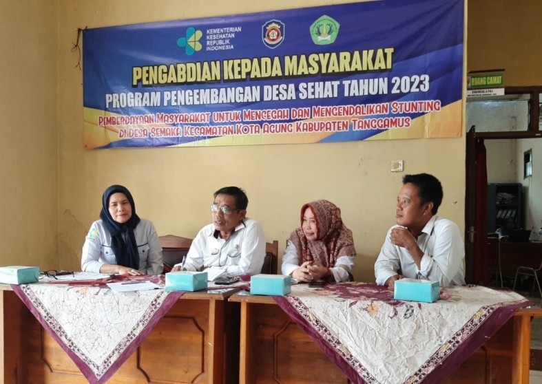 Tim Dosen Poltekes Tanjungkarang Laksanakan Pengabmas Cegah dan Kendalikan Stunting