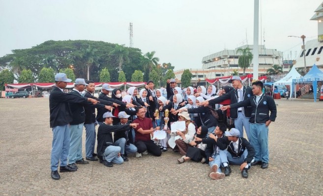 Harumkan Sekolah, Paskibra SMK YP Serdang Tanjung Bintang Sabet Juara LKBB Tingkat Provinsi