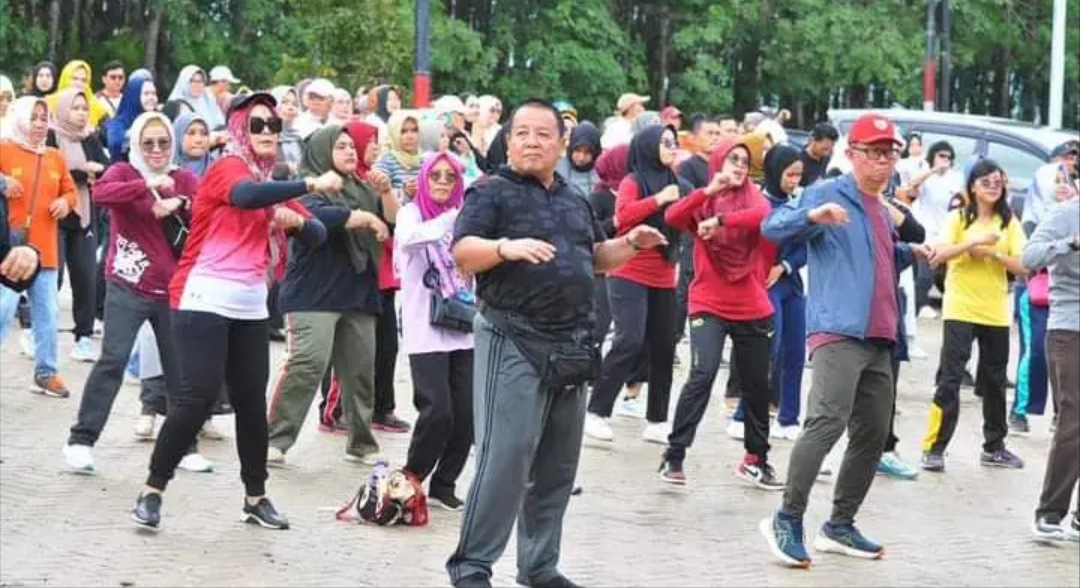 Gubernur Lampung Arinal, Senam Bersama Masyarakat Lampung Selatan
