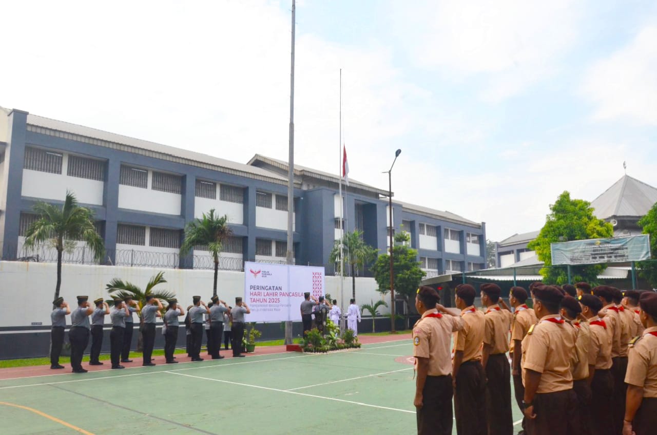 Lapas Salemba Teguhkan Semangat Pancasila Lewat Upacara Hari Lahir Pancasila