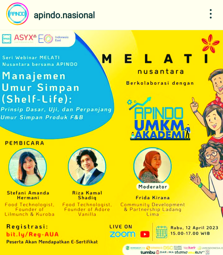 Sahabat UMKM Kuliner, Webinar Keren Dari APINDO Nih, Ikutan Yuk Bestie!
