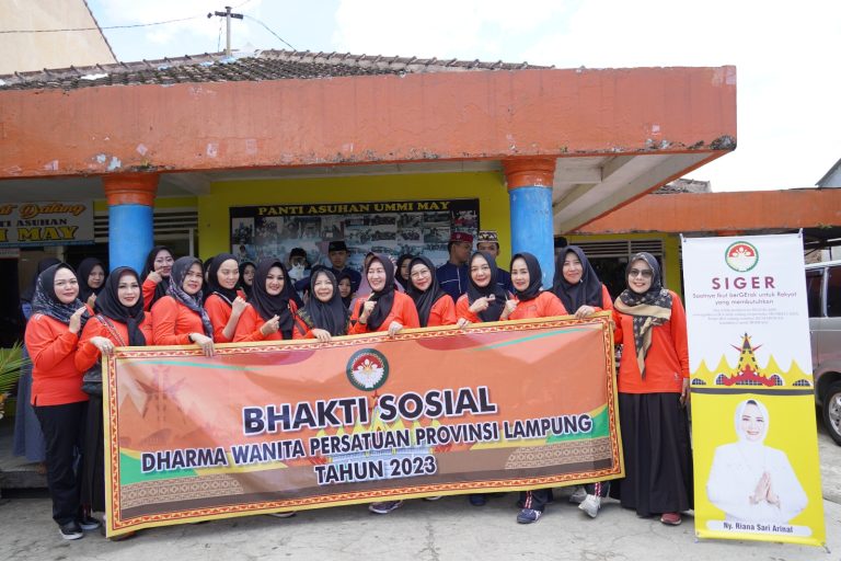 Dharma Wanita Persatuan Provinsi Lampung Gelar Pertemuan Rutin dan Bakti Sosial