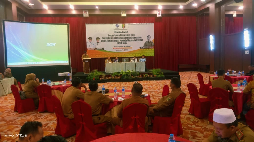 Pidato Cespleng Kadisnaker Lampung, FGD Peningkatan Pengawasan Ketenagakerjaan Dalam Perlindungan Pekerja Migran Indonesia