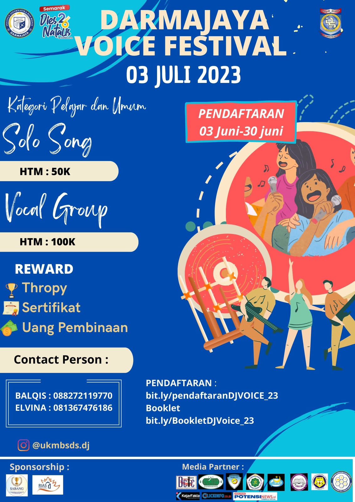 Ups, di Kampus Biru Ini, Ada Darmajaya Voice Festival 2023 Taja UKMBS Darmasuara