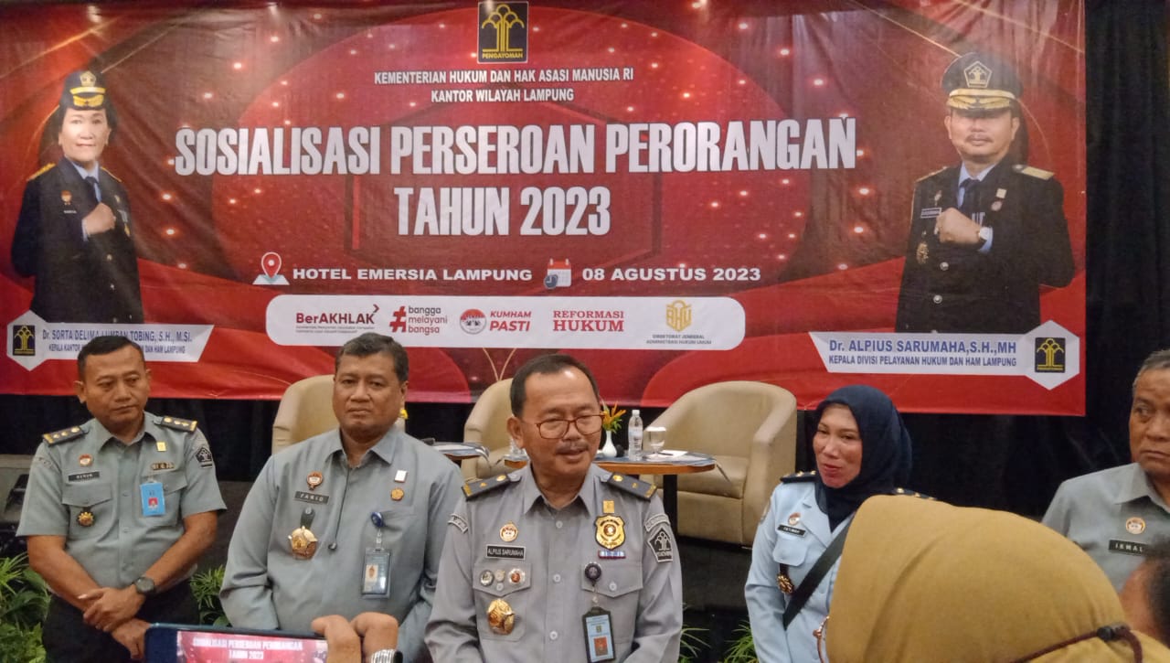 Dari Sosialisasi Kemenkumham Lampung: 50 Ribu Bisa Dirikan Perseroan Perorangan