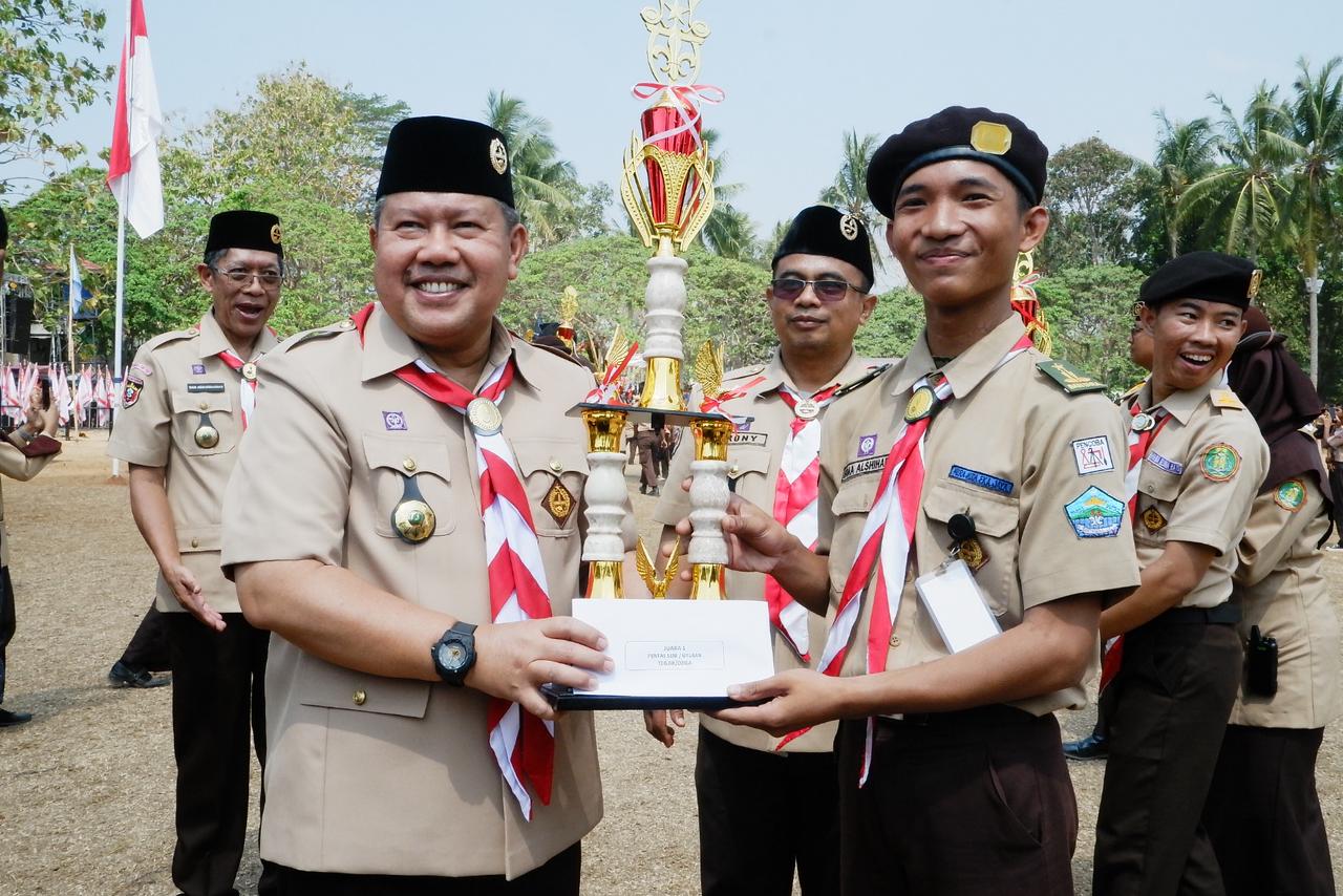 Sekdakot Bandarlampung Hadiri Penutupan Perkemahan Pramuka se-Lampung
