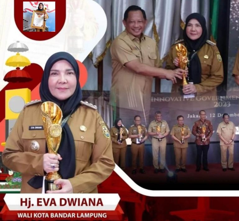 Pemerintah kota Bandar Lampung, Meraih Penghargaan Sebagai Kota Terinovatif 2023 Dari Kemendagri
