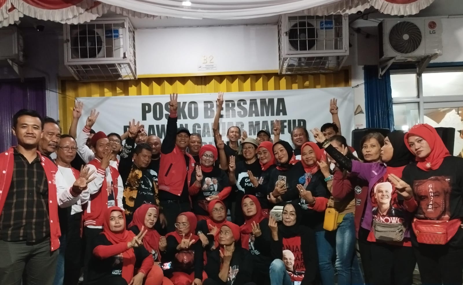 Relawan Ganjar Mahfud Lampung, Resmikan Posko Bersama