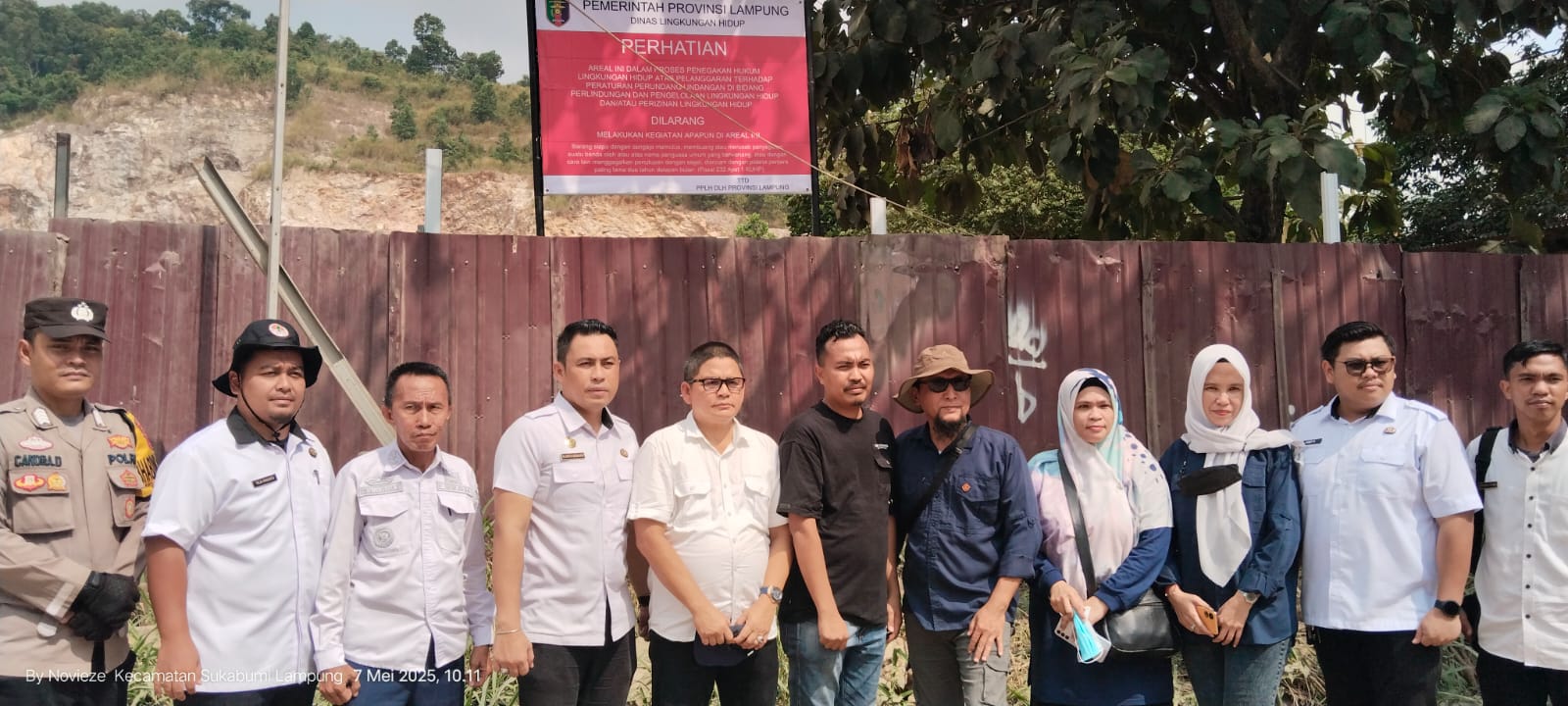 Lagi, Tambang Batu di Bandar Lampung Disegel