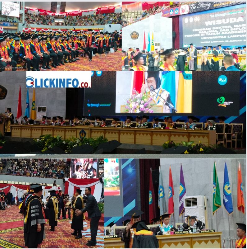 Unila Mewisuda Periode III  Tahun Akademik 2023/2024 Sebanyak 745 Orang