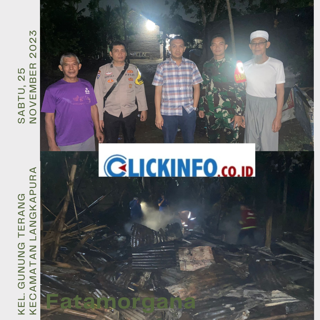 Rumah Gubuk Penampung Rongsokan Terbakar Milik Keterbelakangan Mental