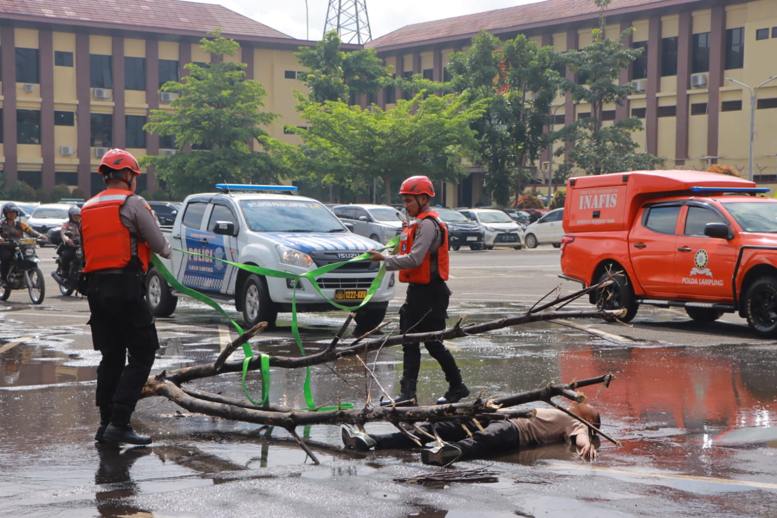 SIAP Amankan Pemilu, Polda Lampung Gelar Simulasi Dan Gelar Operasi (GO) TW I 2024