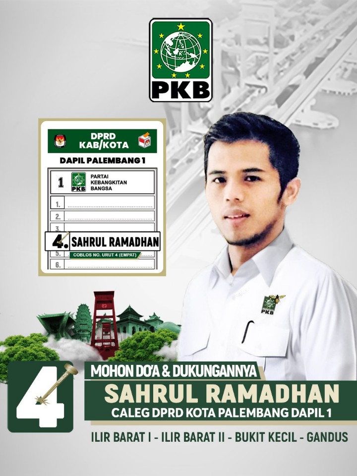 Caleg Milenial No 4 Dapil 1 Palembang dari PKB Mengabdi dan Berguna Bagi Masyarakat