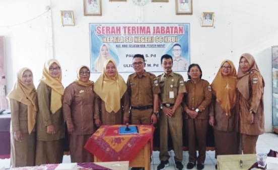 Serah Terima Jabatan (Sertijab) Kepsek SDN 66 Krui Selatan