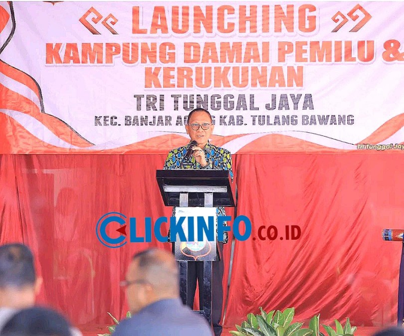 Kampung Tri Tunggal Jaya Jadi Kampung Damai Pemilu dan Kerukunan di Tulang Bawang Tahun 2024