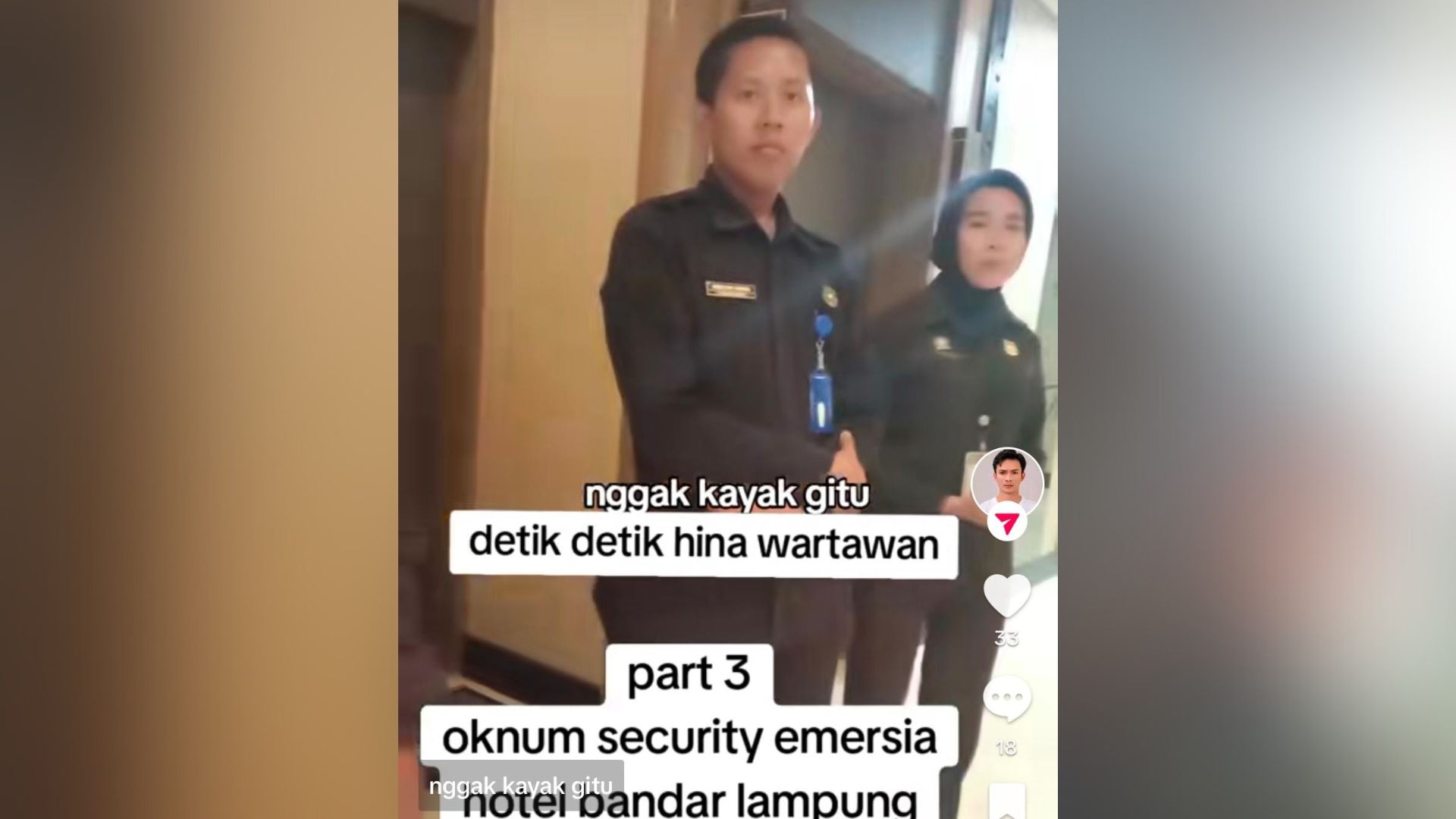 Wartawan Dilecehkan Satpam Hotel Emersia, UU Pers Terancam Dilanggar