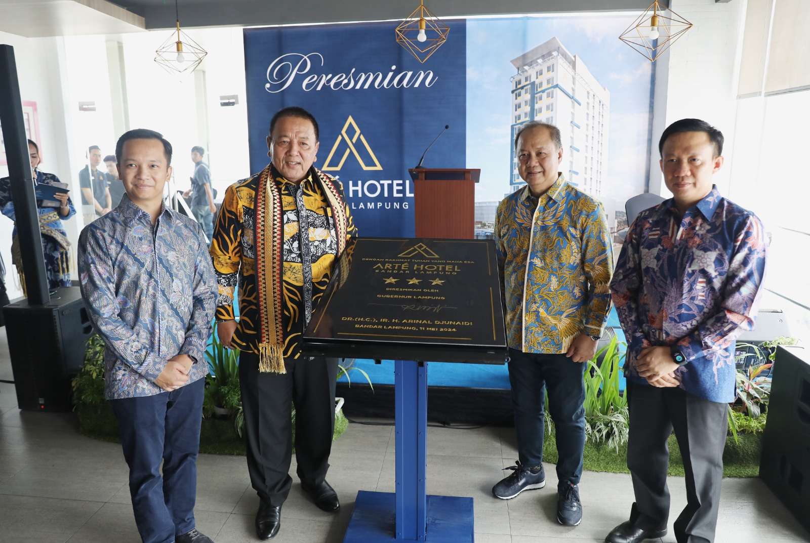 Gubernur Arinal Resmikan Arte Hotel: Dorong Pariwisata Lampung
