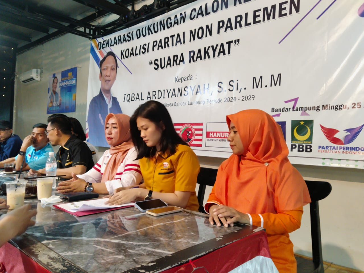 Parpol Non Parlemen Deklarasi Dukung Iqbal Ardiansyah Maju Pilwakot Bandarlampung