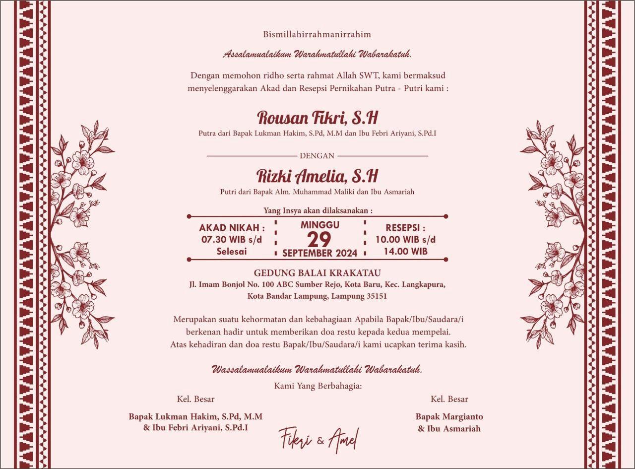 Putra Pertama Kepala MAN 1 Bandarlampung Lukman Hakim Lepas Lajang