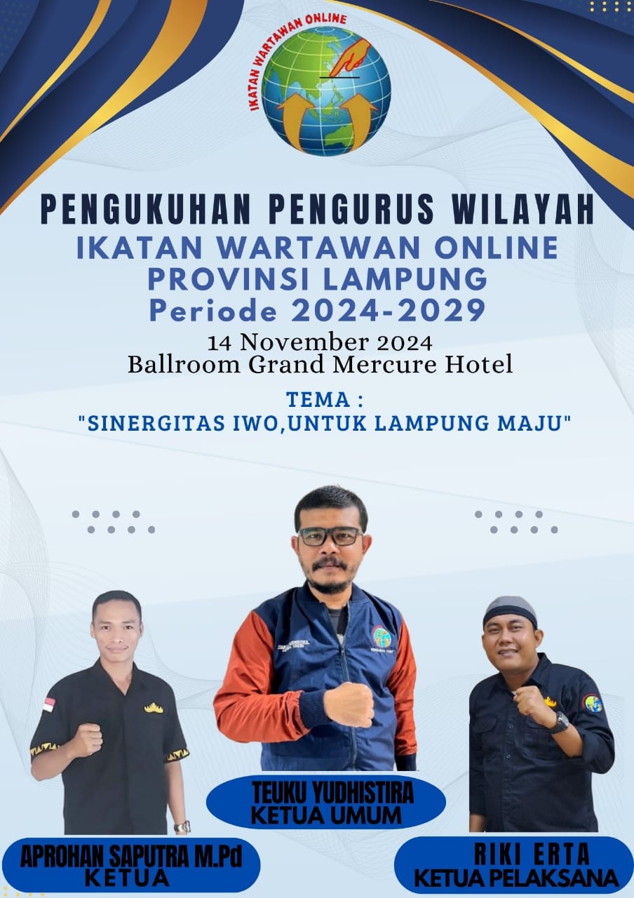 Pengukuhan IWO Lampung Segera Digelar di Hotel Grand Mercure
