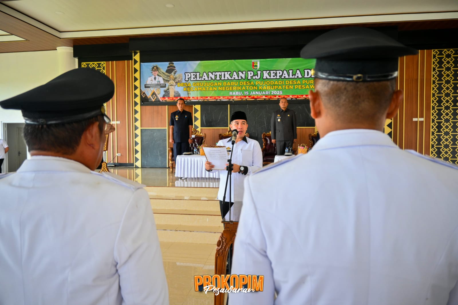 Bupati Pesawaran Lantik Tiga Penjabat Kepala Desa Baru