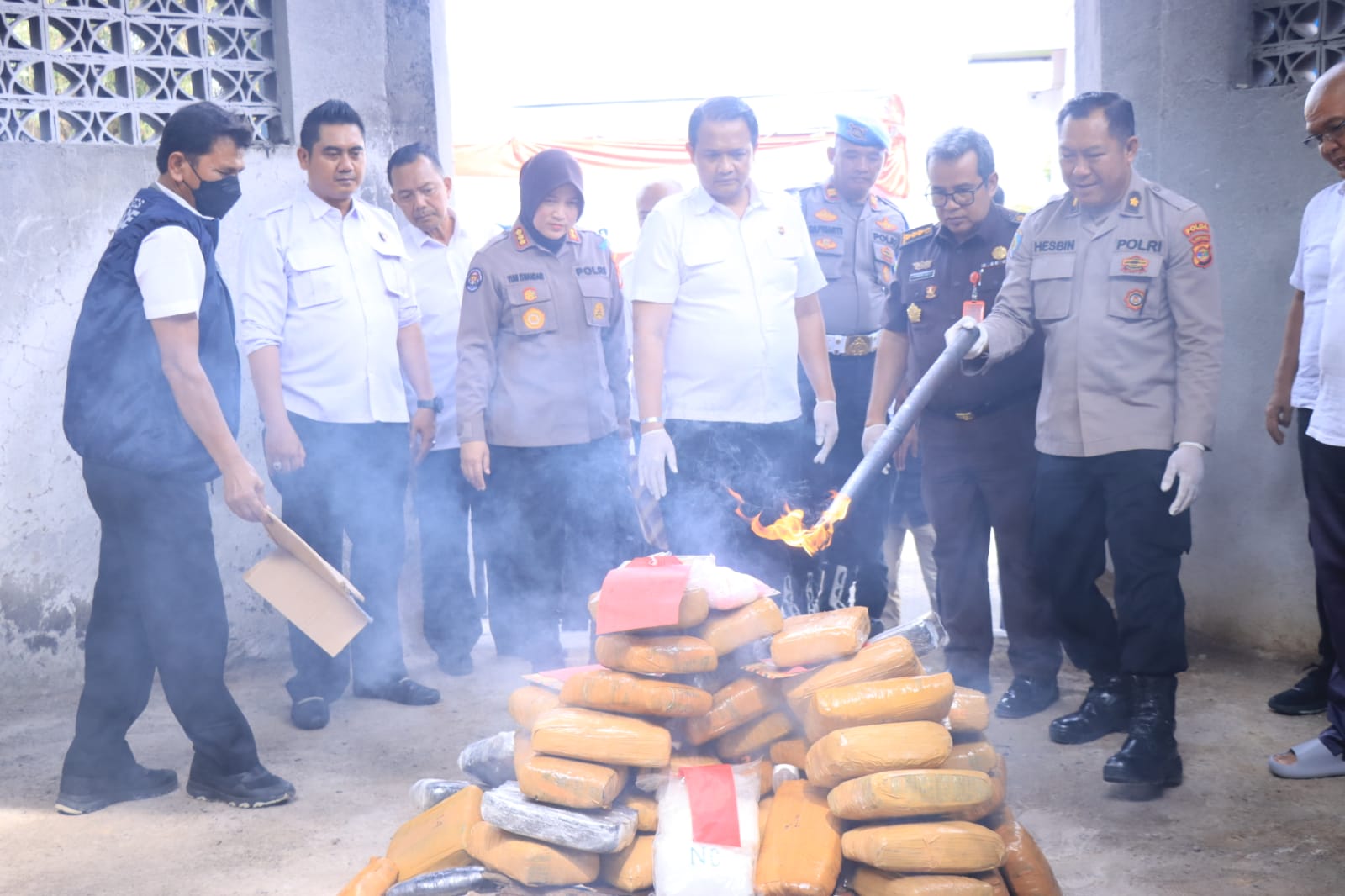 Polda Lampung Musnahkan 10,18 Kg Sabu dan Narkoba Senilai Rp10,7 Miliar