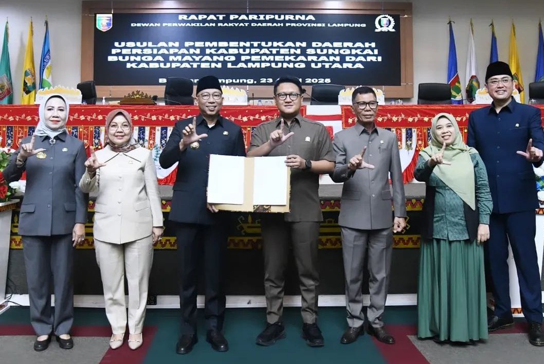 DPRD Lampung Setujui Usulan Pemekaran Kabupaten Sungkai Bunga Mayang