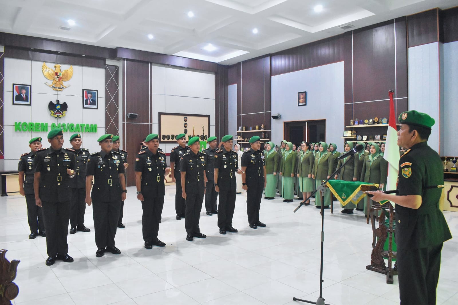 Danrem 043/Gatam Pimpin Sertijab Enam Dandim di Lampung