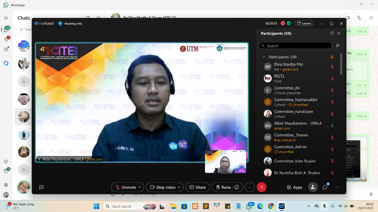 FKIP Unila dan UTM Sukses Gelar i-CITE 2025