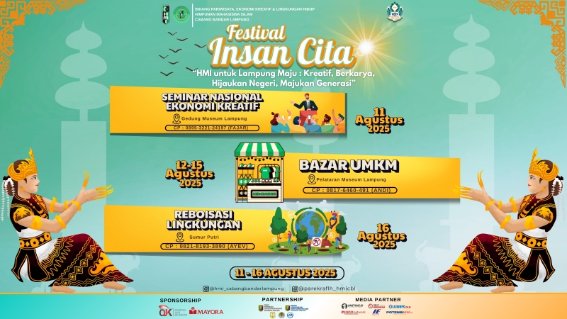 HMI Bandar Lampung Gelar Festival Insan Cita, Dorong Ekonomi Kreatif dan Lingkungan