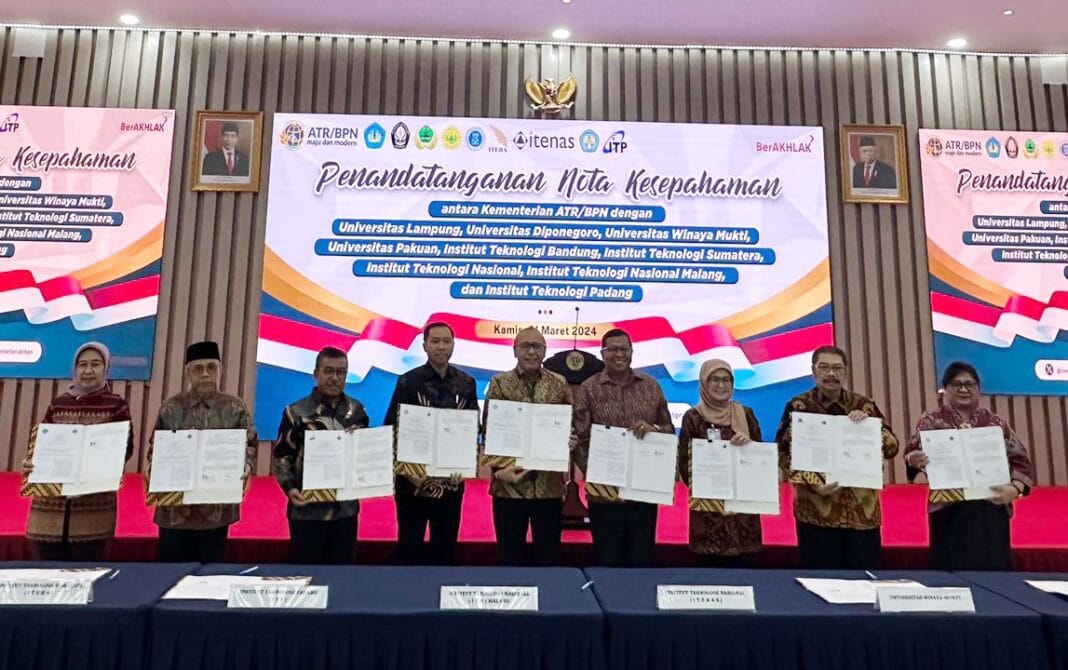 Unila dan Kementerian ATR MoU Tridarma Perguruan Tinggi