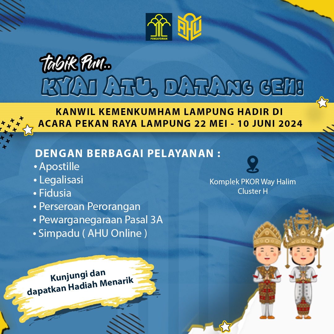 Datang ke PRL? Jangan Lewatkan Stand Kemenkumham Lampung