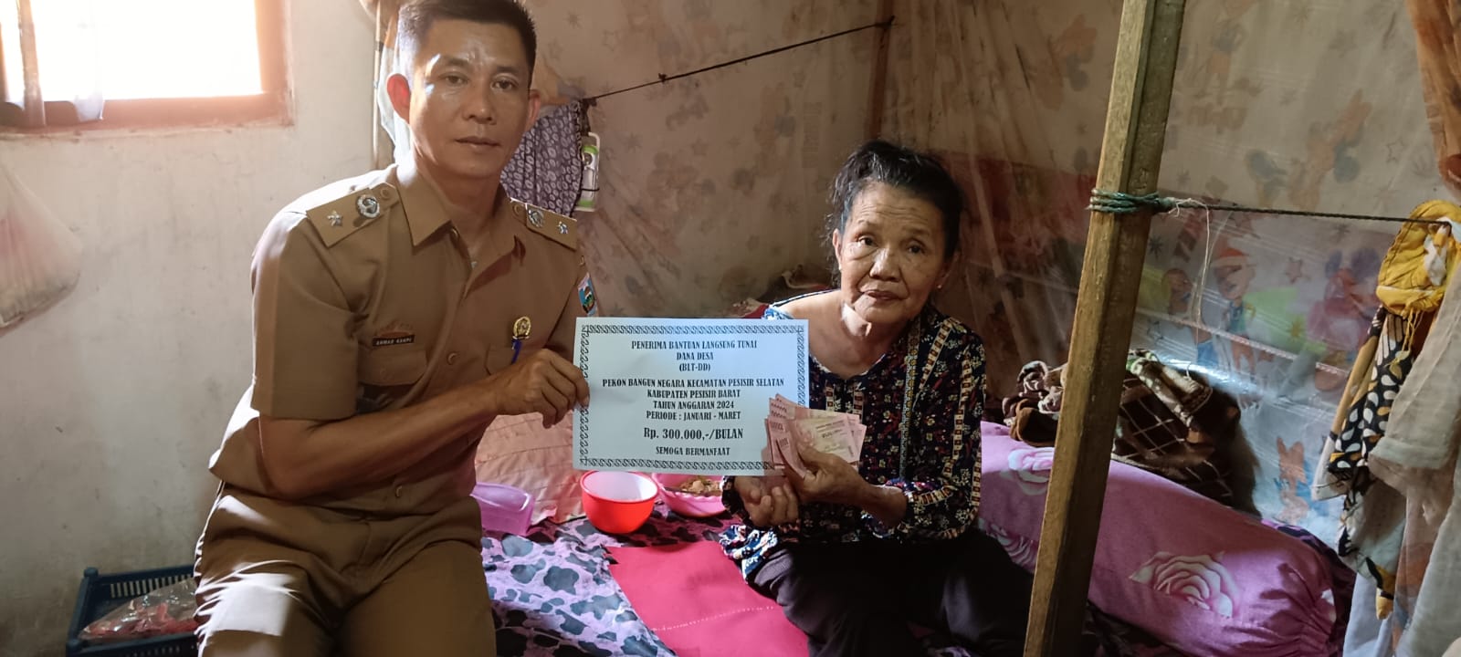 Pemerintah Pekon Banggun Negara Realisasikan BLT-DD kepada 20 KPM