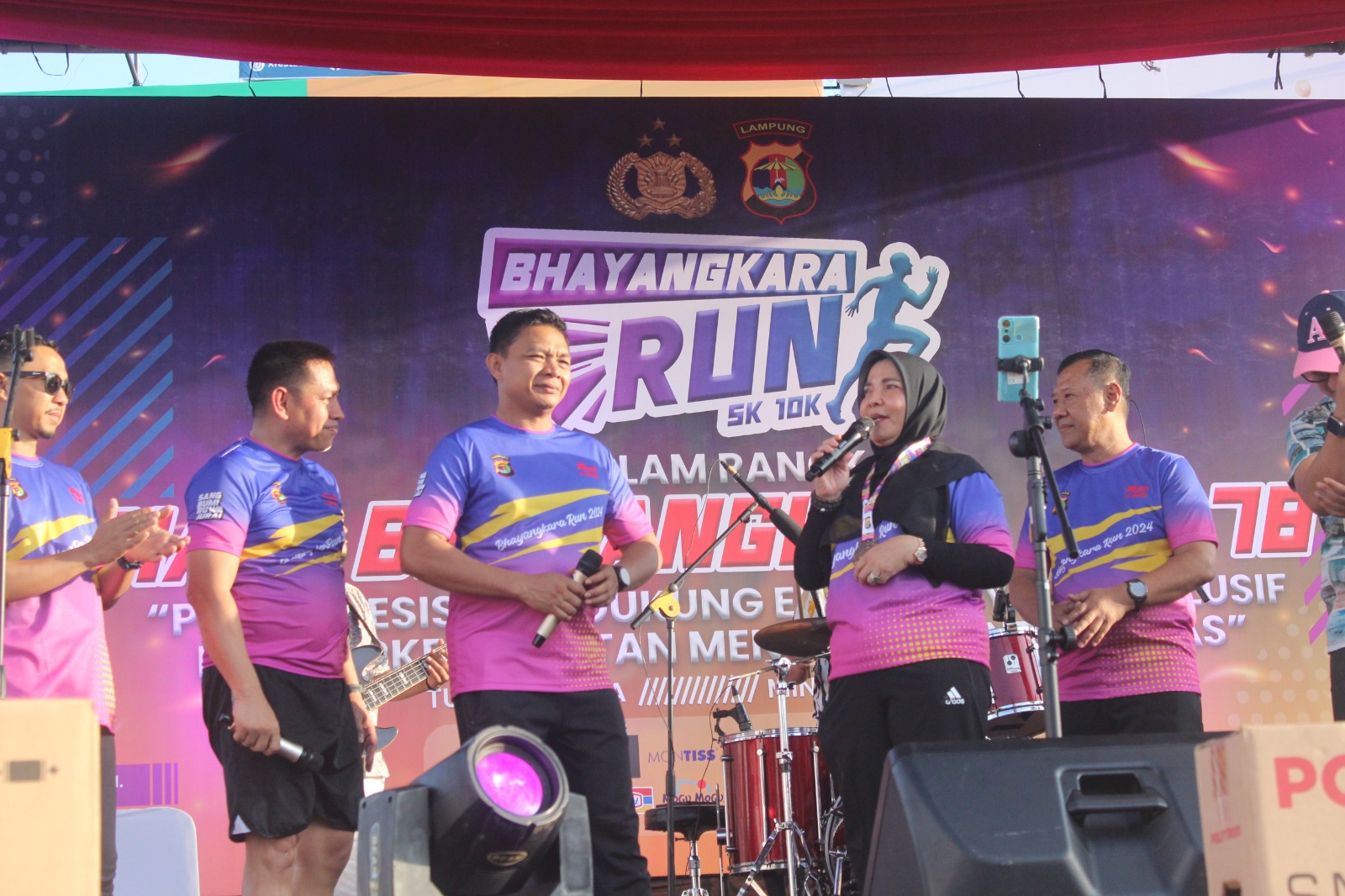 Walikota Bandarlampung Semarakkan Bhayangkara Run 2024