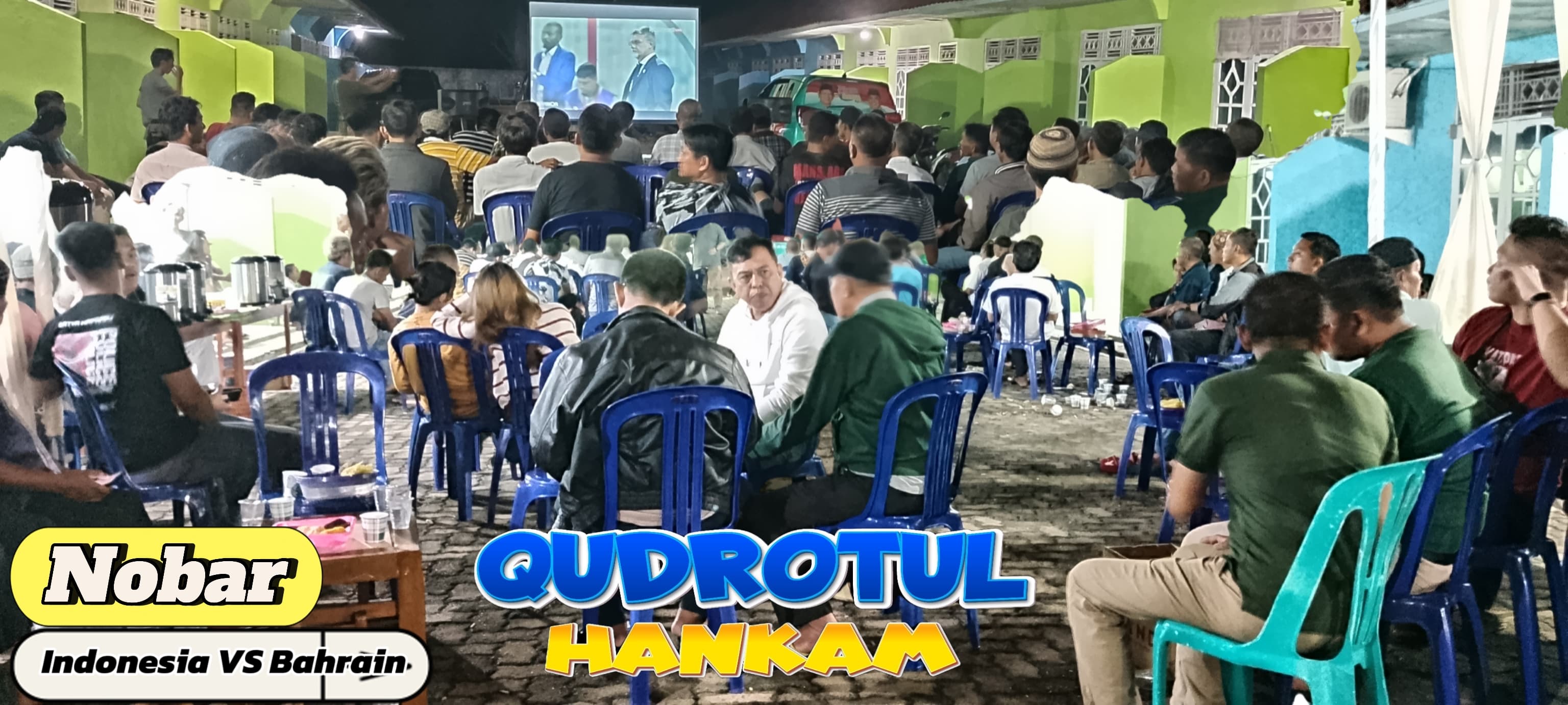 Nobar Timnas Indonesia, Calon Wakil Bupati Hankam Ajak Relawan Jaga Kondusivitas Pilkada