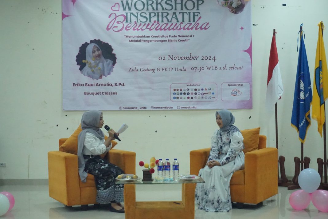 Himasakta Unila Bersama Imabsi dan Formandibula Gelar Workshop Inspiratif Berwirausaha