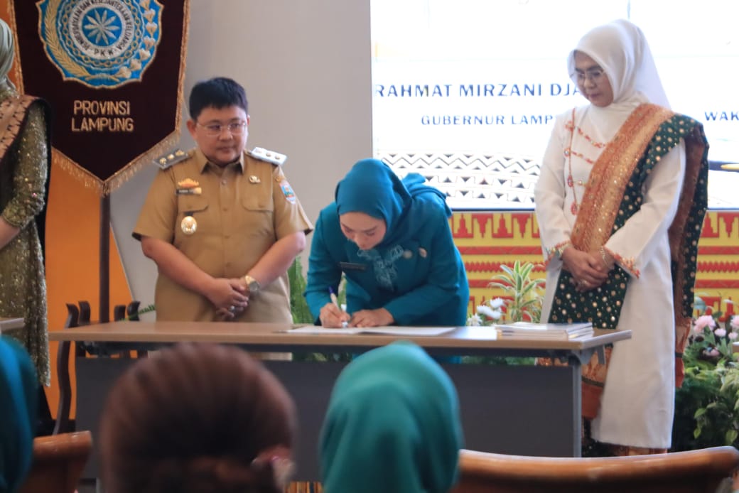 Purnama Wulan Sari Pimpin Pelantikan Ketua TP PKK se-Lampung