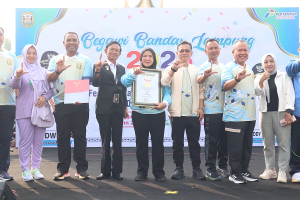 Bandar Lampung Pecahkan Rekor MURI Senam dan Segubal Terbesar