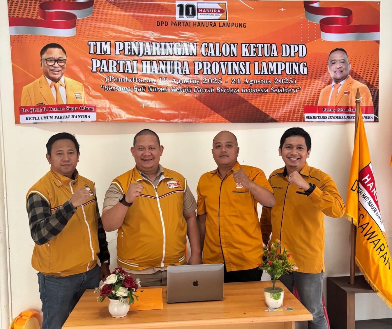 Hanura Lampung Buka Penjaringan Calon Ketua DPD 18-24 Agustus, Musda 15 September