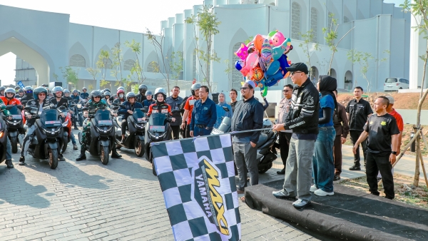 Gubernur Mirza Sunmori Bareng 500 Ojol, Kampanye Safety Riding