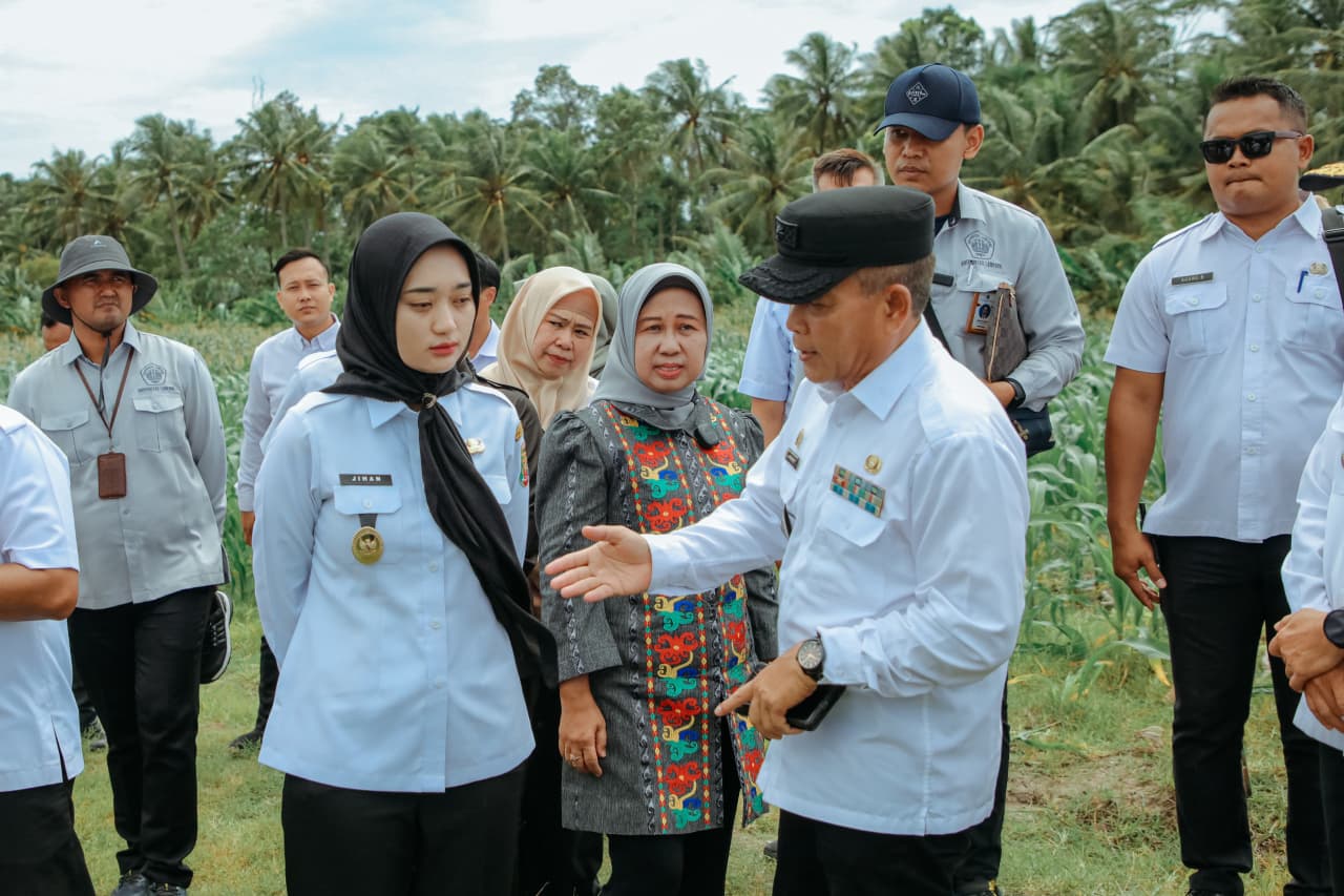 Dampingi Wamen, Wagub Jihan Tinjau Lokasi Pembangunan SMA Unggul Garuda di Lampung Selatan
