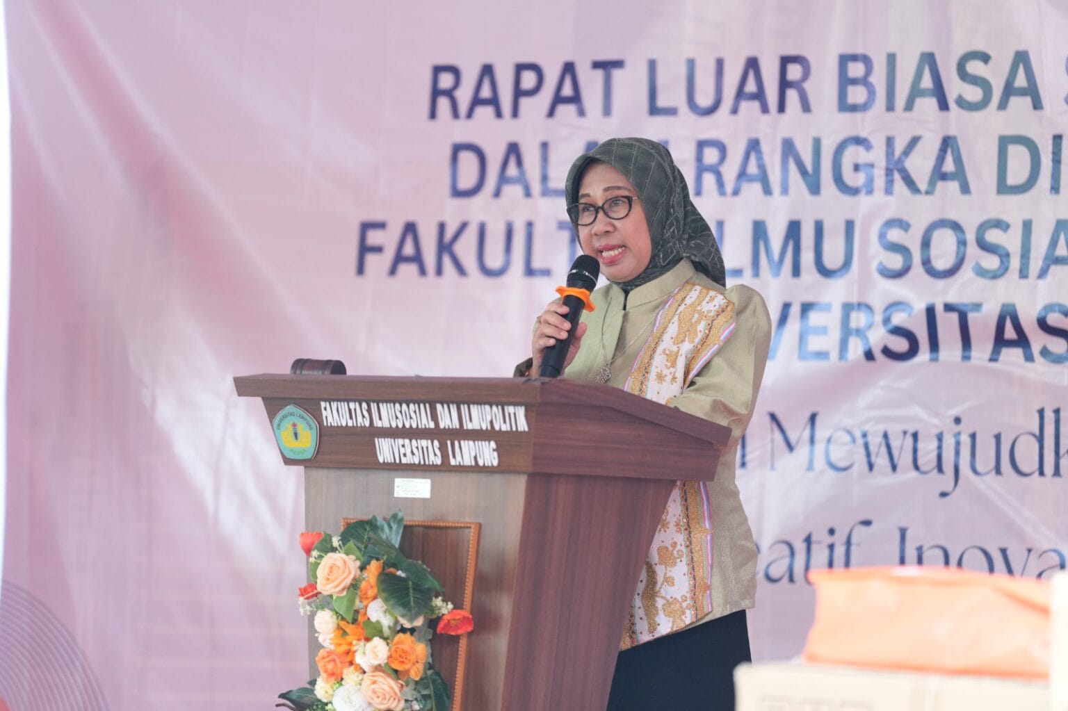 Rapat Luar Biasa Senat Dies Natalis FISIP Unila ke-39