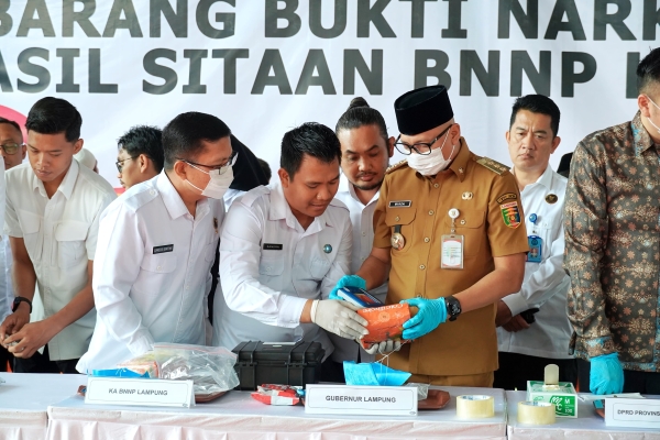 Selamatkan 50 Ribu Anak Muda, Lampung Musnahkan 11 Kg Sabu Hasil Sitaan BNNP